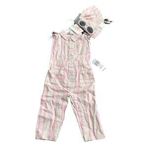 Jessica Simpson Romper Hat And Sunglasses Set 6/9 Months